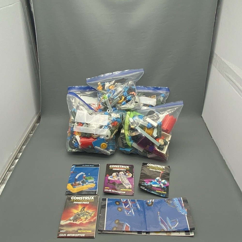 Huge Lot of Vintage Fisher Price Construx Building Parts Pieces 6 +‎ Pounds